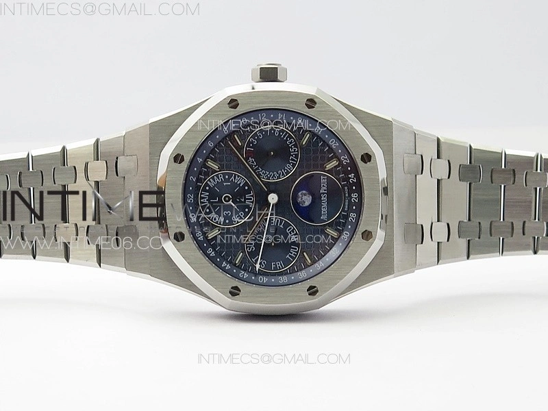 Royal Oak 41mm Complicated 26574 SS APSF 1:1 Best Edition Blue Dial on SS Bracelet A5134 V2