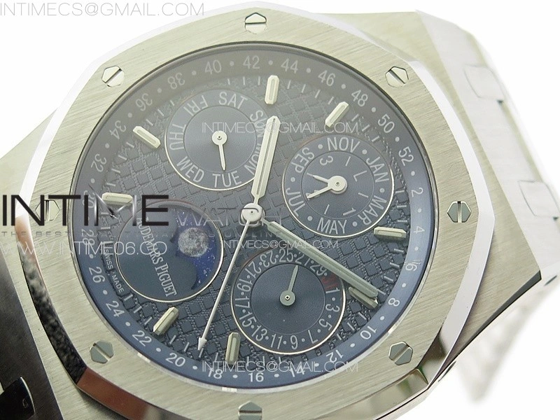 Royal Oak 41mm Complicated 26574 SS APSF 1:1 Best Edition Blue Dial on SS Bracelet A5134 V2