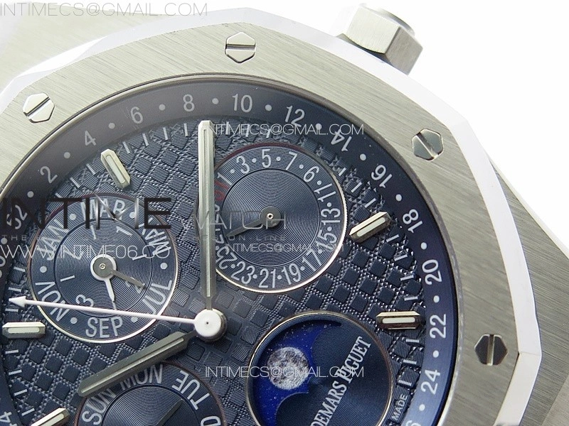 Royal Oak 41mm Complicated 26574 SS APSF 1:1 Best Edition Blue Dial on SS Bracelet A5134 V2