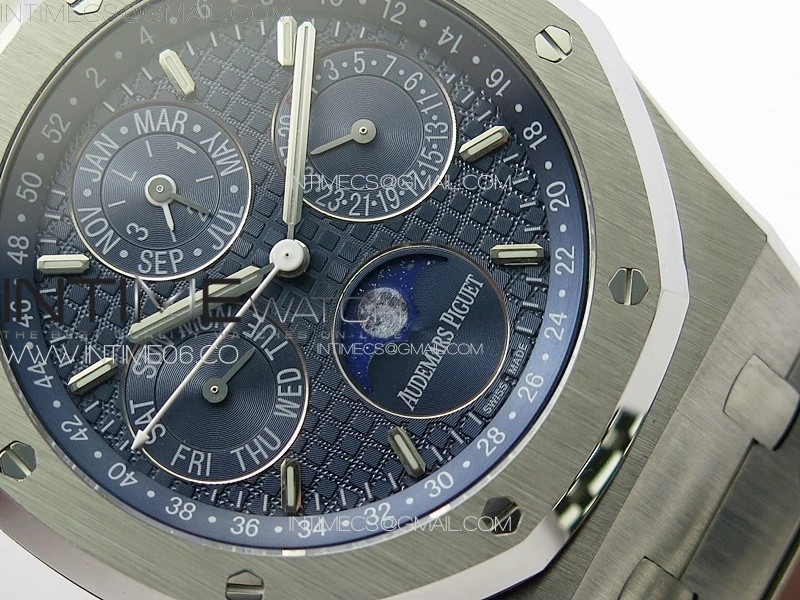 Royal Oak 41mm Complicated 26574 SS APSF 1:1 Best Edition Blue Dial on SS Bracelet A5134 V2
