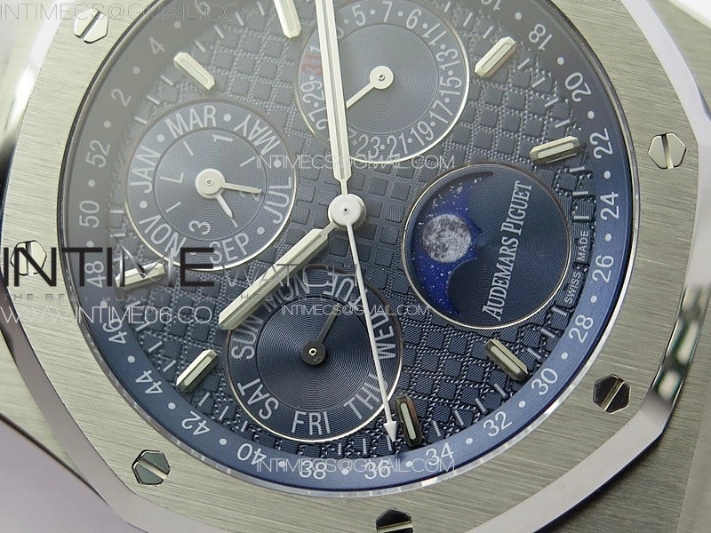 Royal Oak 41mm Complicated 26574 SS APSF 1:1 Best Edition Blue Dial on SS Bracelet A5134 V2