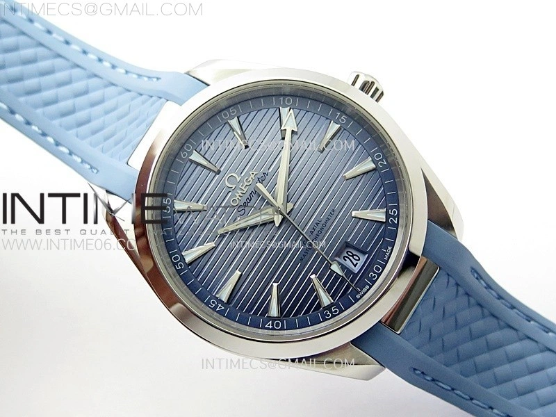 Aqua Terra 41mm VSF 1:1 Best Edition Summer Blue Dial on Blue Rubber Strap A8900 Super Clone