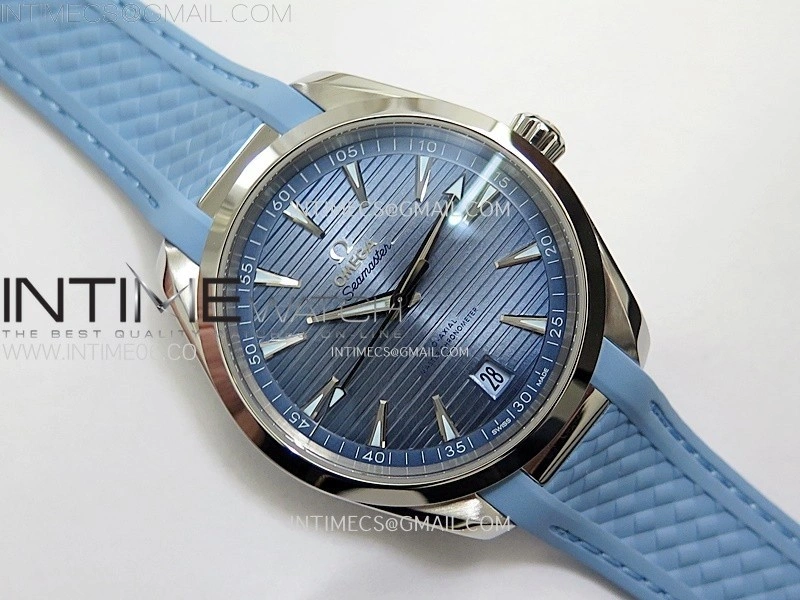 Aqua Terra 41mm VSF 1:1 Best Edition Summer Blue Dial on Blue Rubber Strap A8900 Super Clone