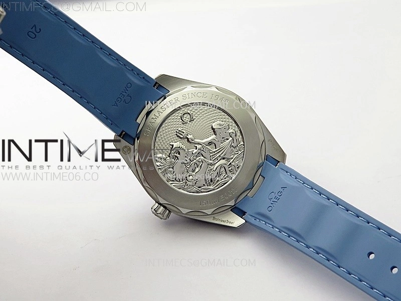 Aqua Terra 41mm VSF 1:1 Best Edition Summer Blue Dial on Blue Rubber Strap A8900 Super Clone
