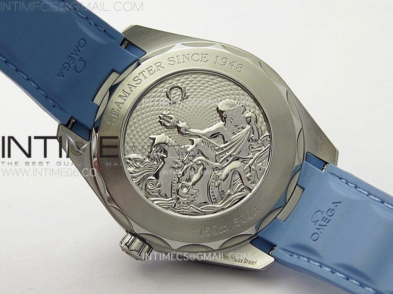 Aqua Terra 41mm VSF 1:1 Best Edition Summer Blue Dial on Blue Rubber Strap A8900 Super Clone
