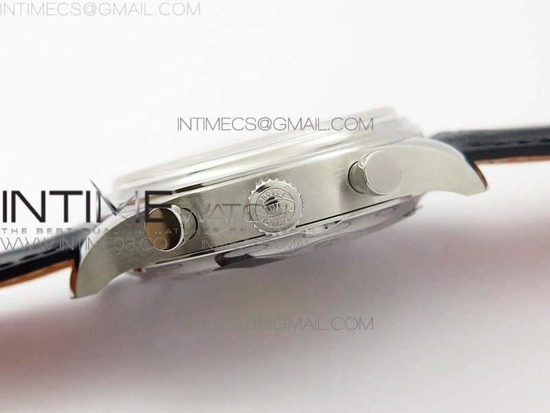 Portugieser Chrono Classic 42 IW390403 ZF 1:1 Best Edition White Dial Blue Hand on Black Leather Strap A7750