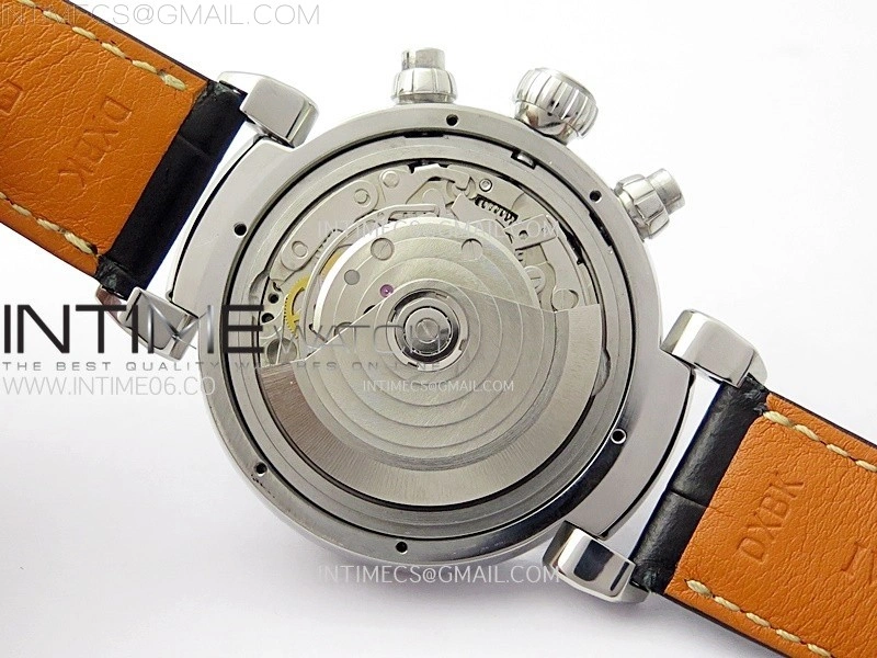 Portugieser Chrono Classic 42 IW390406 AZF 1:1 Best Edition Blue Dial Blue Hand on Black Leather Strap A7750