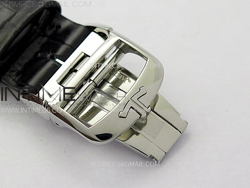 Master Ultra Thin Moon 1368420 SS ZF 1:1 Best Edition Black Dial on Black Leather Strap V3 SA925 Super Clone