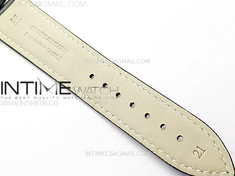 Master Ultra Thin Moon 1368420 SS ZF 1:1 Best Edition Black Dial on Black Leather Strap V3 SA925 Super Clone