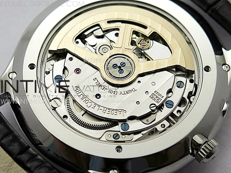 Master Ultra Thin Moon 1368420 SS ZF 1:1 Best Edition Black Dial on Black Leather Strap V3 SA925 Super Clone