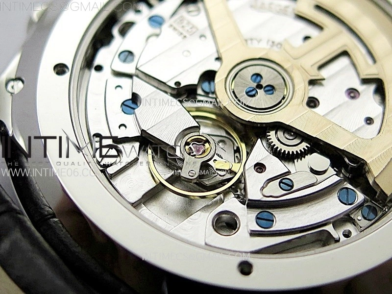 Master Ultra Thin Moon 1368420 SS ZF 1:1 Best Edition Black Dial on Black Leather Strap V3 SA925 Super Clone