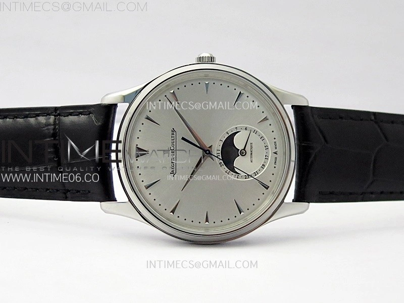 Master Ultra Thin Moon 1368420 SS ZF 1:1 Best Edition White Dial on Black Leather Strap V3 SA925 Super Clone