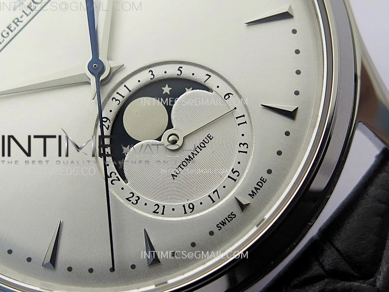 Master Ultra Thin Moon 1368420 SS ZF 1:1 Best Edition White Dial on Black Leather Strap V3 SA925 Super Clone