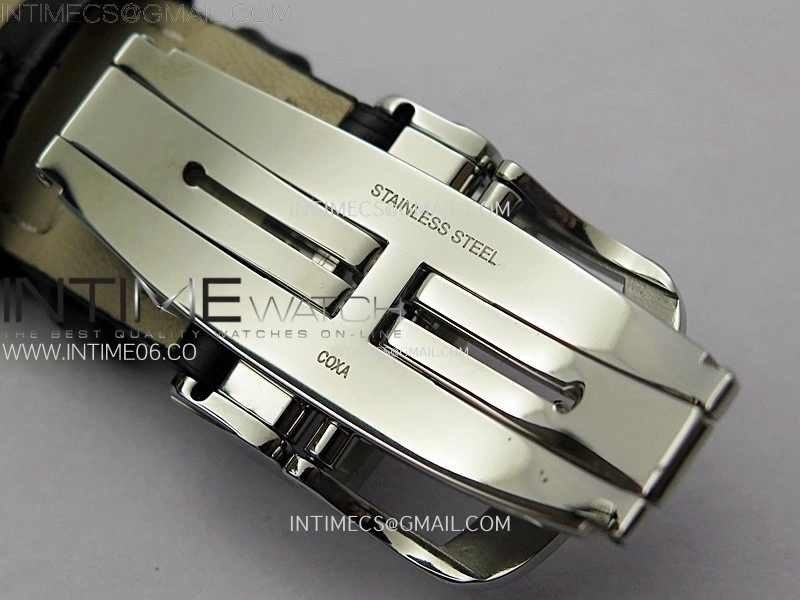 Master Ultra Thin Moon 1368420 SS ZF 1:1 Best Edition White Dial on Black Leather Strap V3 SA925 Super Clone