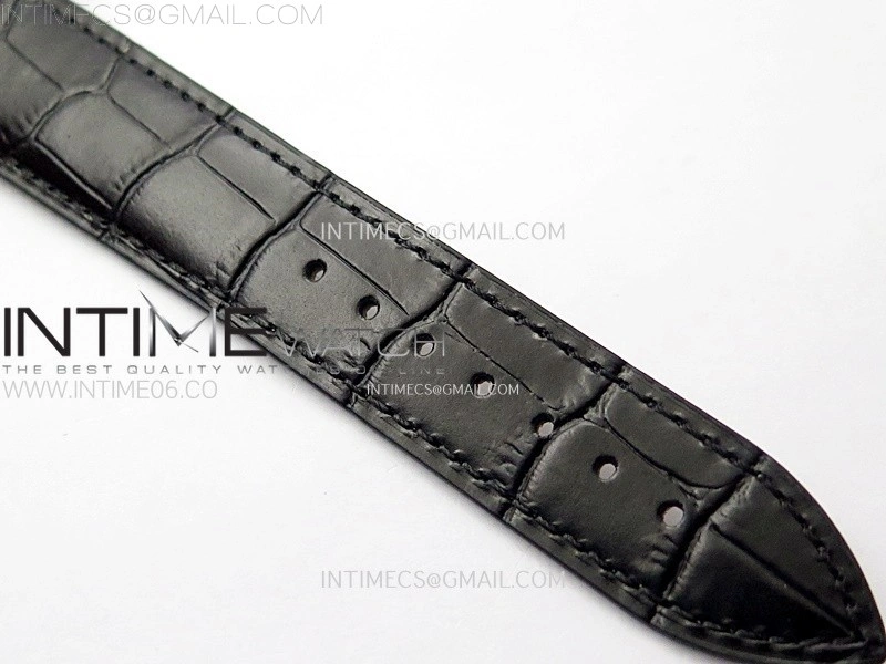 Master Ultra Thin Moon 1368420 SS ZF 1:1 Best Edition White Dial on Black Leather Strap V3 SA925 Super Clone