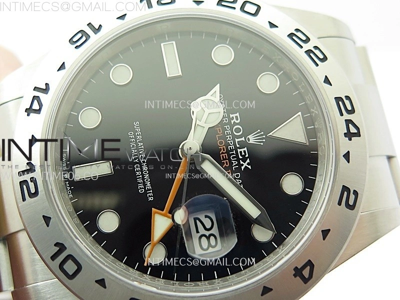 Explorer II 42mm 226570 904L SS C+F 1:1 Best Edition Black Dial on Bracelet Super Clone VR3285