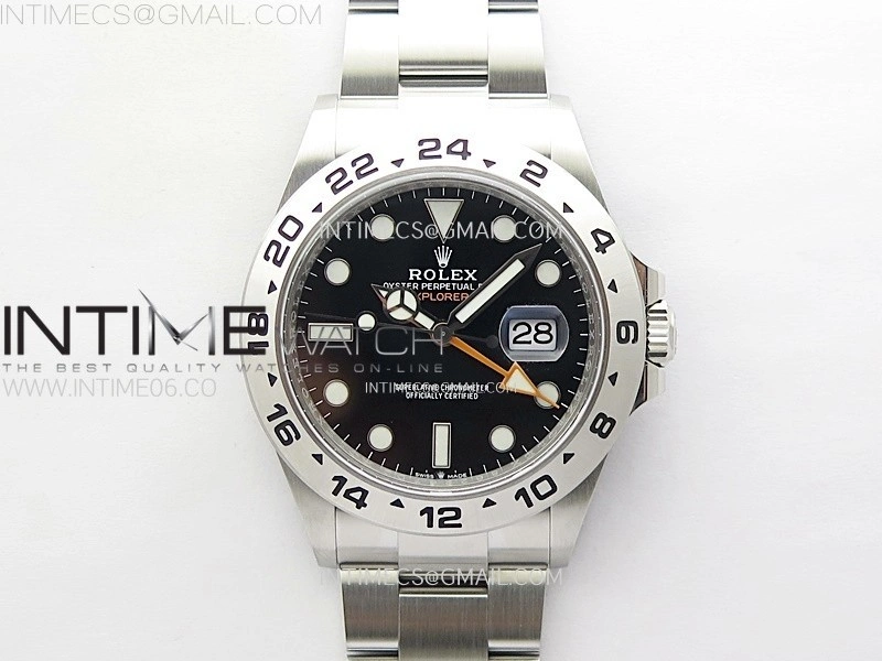 Explorer II 42mm 226570 904L SS C+F 1:1 Best Edition Black Dial on Bracelet Super Clone VR3285