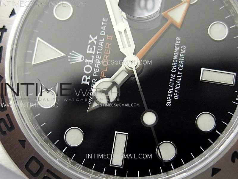 Explorer II 42mm 226570 904L SS C+F 1:1 Best Edition Black Dial on Bracelet Super Clone VR3285
