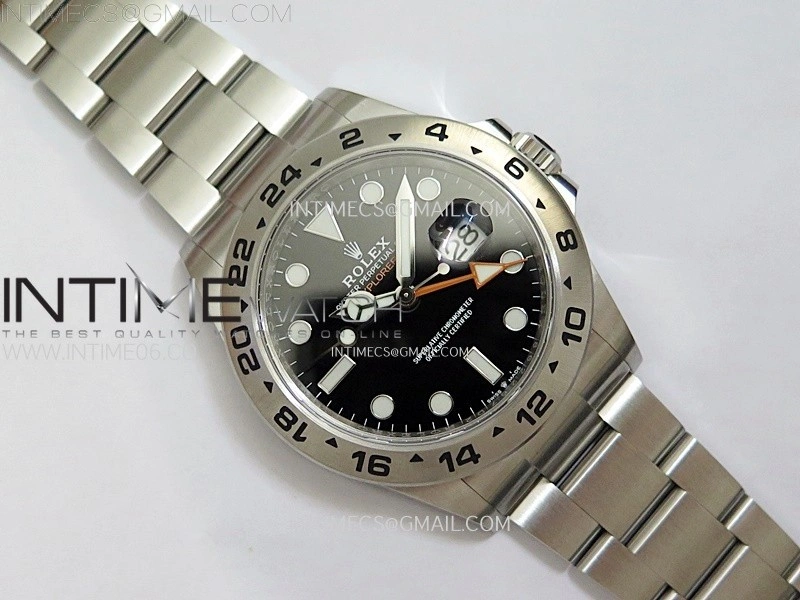 Explorer II 42mm 226570 904L SS C+F 1:1 Best Edition Black Dial on Bracelet Super Clone VR3285