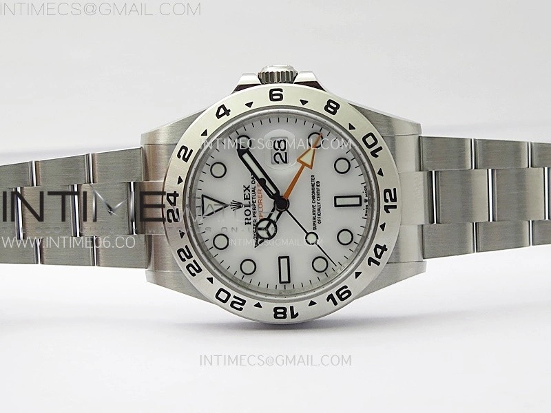 Explorer II 42mm 226570 904L SS C+F 1:1 Best Edition White Dial on Bracelet Super Clone VR3285