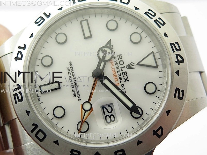 Explorer II 42mm 226570 904L SS C+F 1:1 Best Edition White Dial on Bracelet Super Clone VR3285