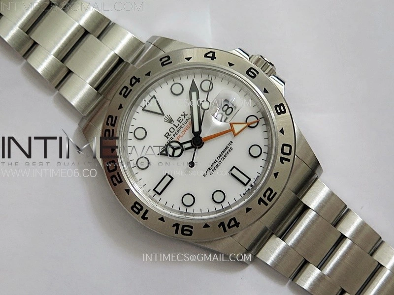 Explorer II 42mm 226570 904L SS C+F 1:1 Best Edition White Dial on Bracelet Super Clone VR3285