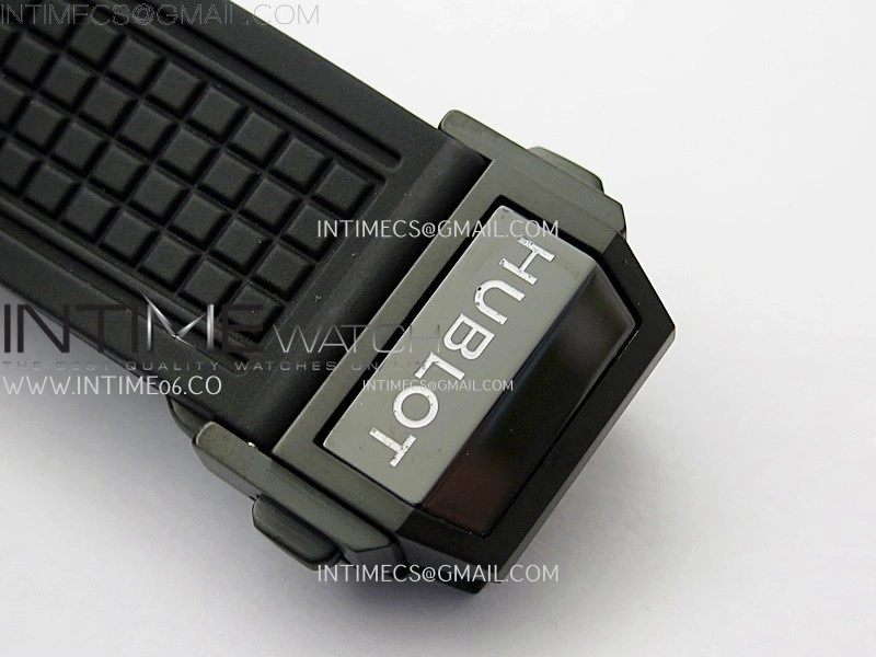 Square Bang Unico 42mm Black Ceramic BBF 1:1 Best Edition Skeleton Dial on Black Rubber Strap A1280