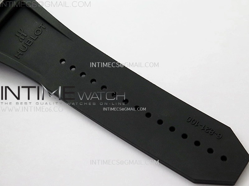 Square Bang Unico 42mm Black Ceramic BBF 1:1 Best Edition Skeleton Dial on Black Rubber Strap A1280