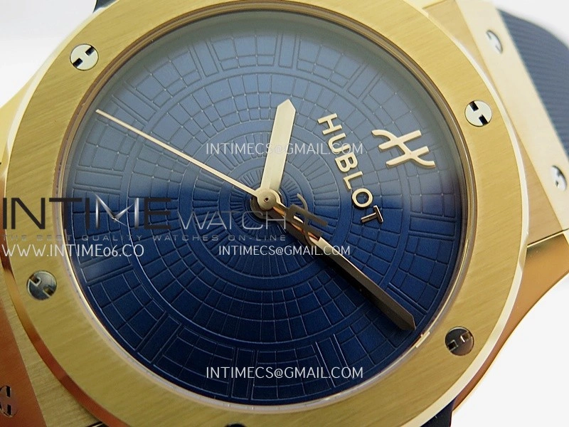 Classic Fusion 42mm RG JJZF 1:1 Best Edition Blue Textured Dial On Blue Rubber Strap Asian SW300