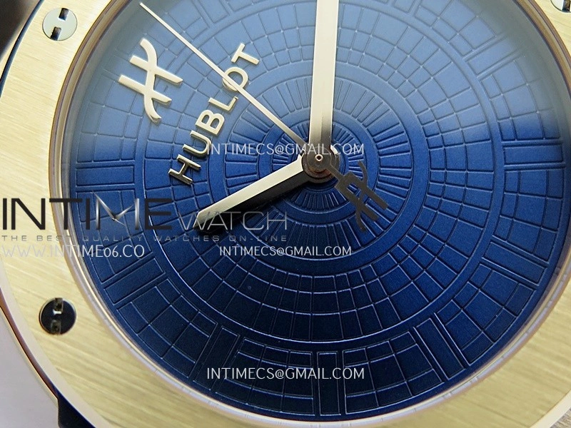 Classic Fusion 42mm RG JJZF 1:1 Best Edition Blue Textured Dial On Blue Rubber Strap Asian SW300