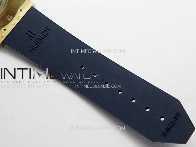 Classic Fusion 42mm RG JJZF 1:1 Best Edition Blue Textured Dial On Blue Rubber Strap Asian SW300