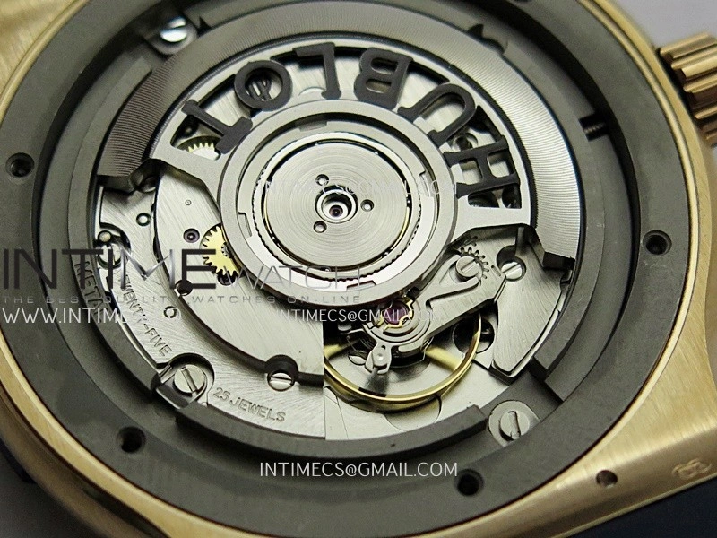 Classic Fusion 42mm RG JJZF 1:1 Best Edition Blue Textured Dial On Blue Rubber Strap Asian SW300