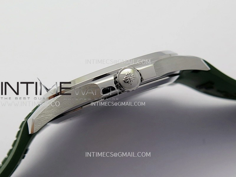 Aquanaut 5168G 42mm SS 3KF 1:1 Best Edition Green Dial on Green Rubber Strap A324 Super Clone V2