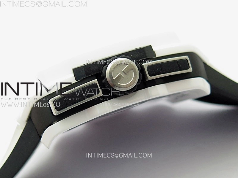 Square Bang Unico 42mm White Ceramic BBF 1:1 Best Edition Skeleton Dial on White Rubber Strap A1280