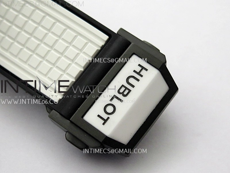 Square Bang Unico 42mm White Ceramic BBF 1:1 Best Edition Skeleton Dial on White Rubber Strap A1280