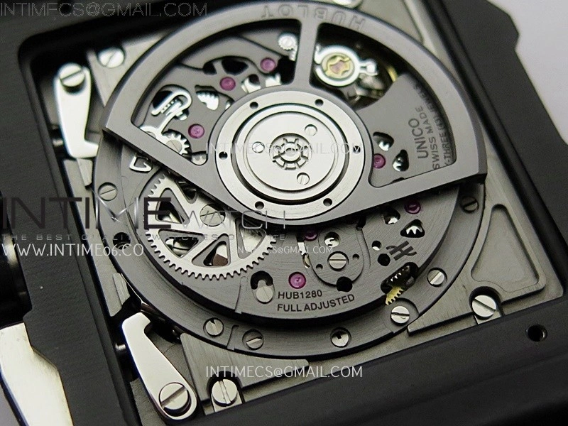 Square Bang Unico 42mm White Ceramic BBF 1:1 Best Edition Skeleton Dial on White Rubber Strap A1280