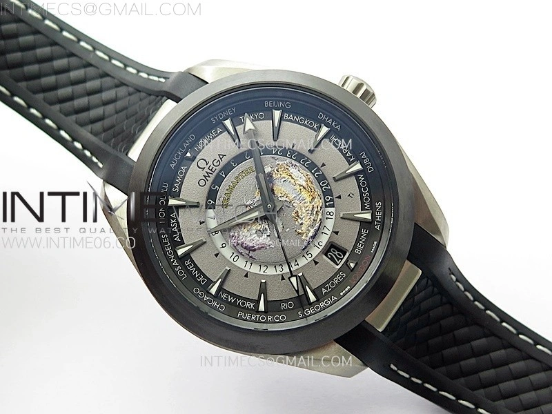 Aqua Terra 150M 43mm 24 Ti VSF 1:1 Best Edition Gray Dial on Black Rubber Strap A8938 Super Clone