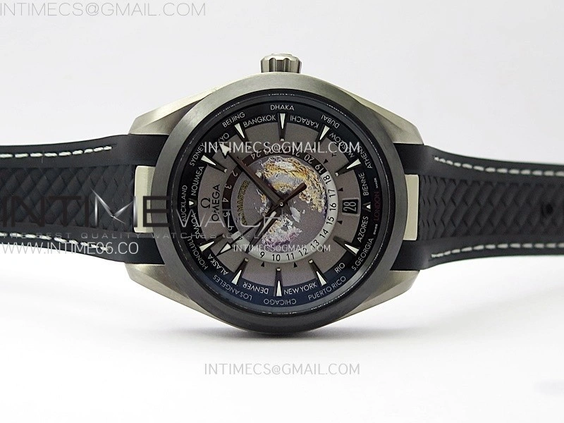 Aqua Terra 150M 43mm 24 Ti VSF 1:1 Best Edition Gray Dial on Black Rubber Strap A8938 Super Clone