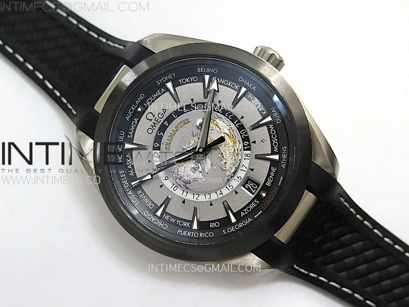 Aqua Terra 150M 43mm 24 Ti VSF 1:1 Best Edition Gray Dial on Black Rubber Strap A8938 Super Clone