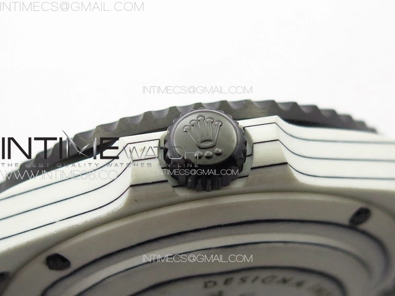 Sea Dweller 43mm White Carbon 'IRBIS' DIWF Best Edition Carbon Dial on Black Nylon Strap A2824