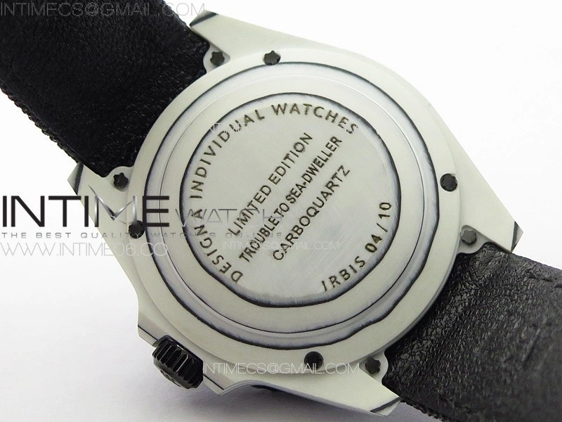 Sea Dweller 43mm White Carbon 'IRBIS' DIWF Best Edition Carbon Dial on Black Nylon Strap A2824
