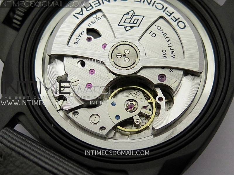 PAM1467 44mm GMT DLC VSF 1:1 Best Edition Gray Ombre Dial On Gray Nylon Strap Asian P9010