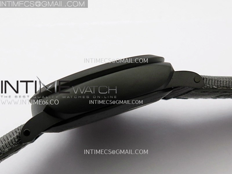 PAM1467 44mm GMT DLC VSF 1:1 Best Edition Gray Ombre Dial On Gray Nylon Strap Asian P9010