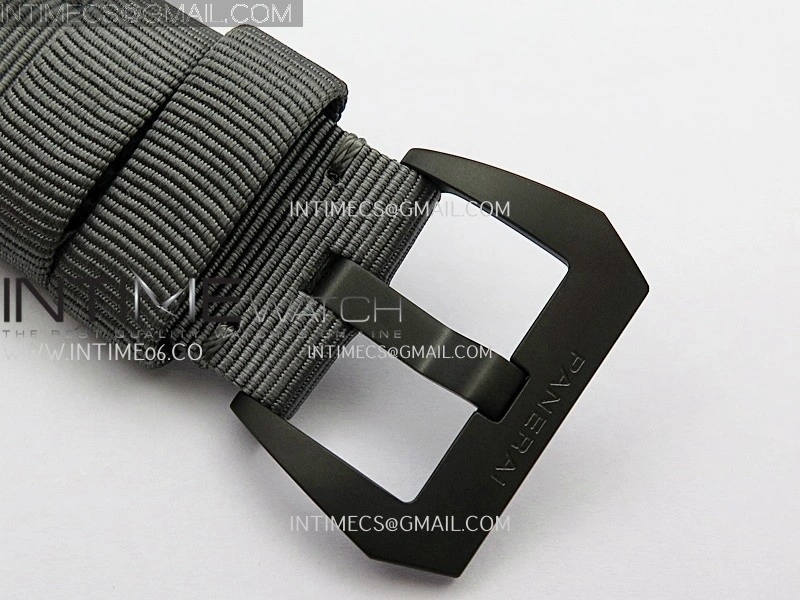 PAM1467 44mm GMT DLC VSF 1:1 Best Edition Gray Ombre Dial On Gray Nylon Strap Asian P9010