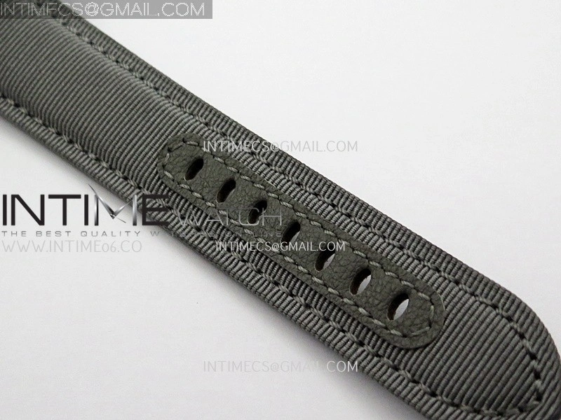 PAM1467 44mm GMT DLC VSF 1:1 Best Edition Gray Ombre Dial On Gray Nylon Strap Asian P9010