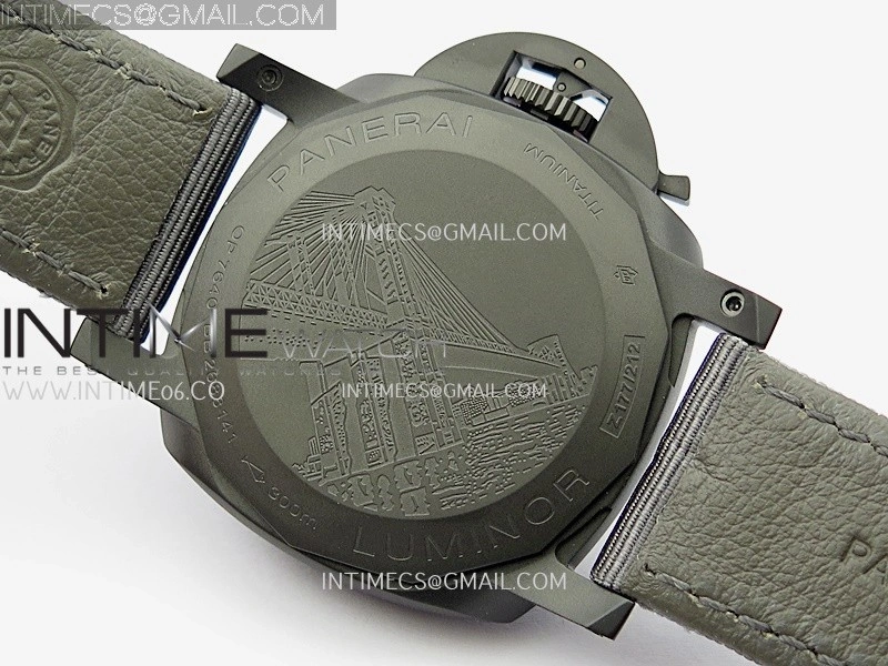 PAM1467 44mm GMT DLC VSF 1:1 Best Edition Gray Ombre Dial On Gray Nylon Strap Asian P9010