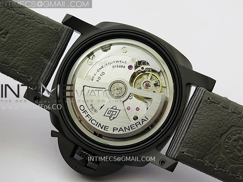 PAM1467 44mm GMT DLC VSF 1:1 Best Edition Gray Ombre Dial On Gray Nylon Strap Asian P9010