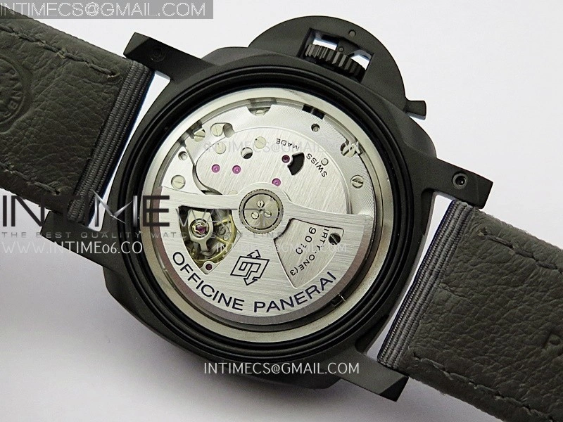 PAM1467 44mm GMT DLC VSF 1:1 Best Edition Gray Ombre Dial On Gray Nylon Strap Asian P9010