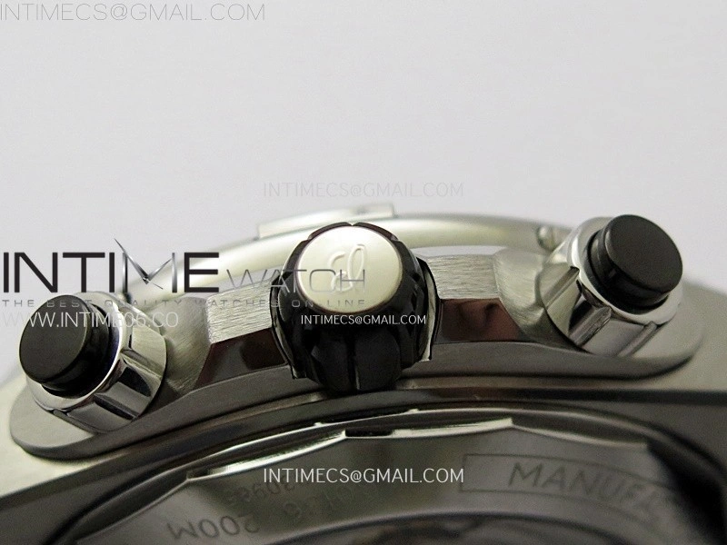 Chronomat B01 44mm SS BLSF 1:1 Best Edition Ice Blue Dial on Black Rubber Strap A7750 to Cal.01