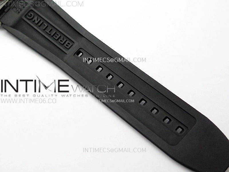 Chronomat B01 44mm SS BLSF 1:1 Best Edition Ice Blue Dial on Black Rubber Strap A7750 to Cal.01
